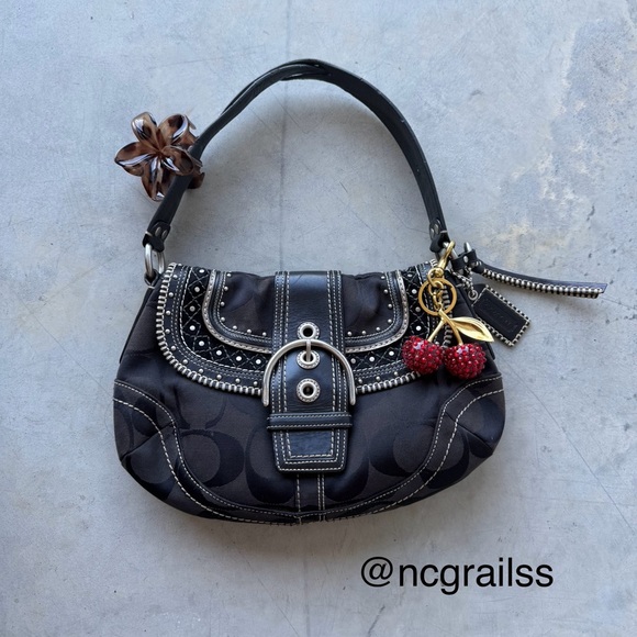 Vintage coach studded bag - Picture 1 of 5